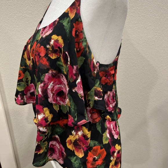 Paper Crane Women’s Shirt‎ Size Medium Crop Top Layered Criss Cross Back - Picture 4 of 11